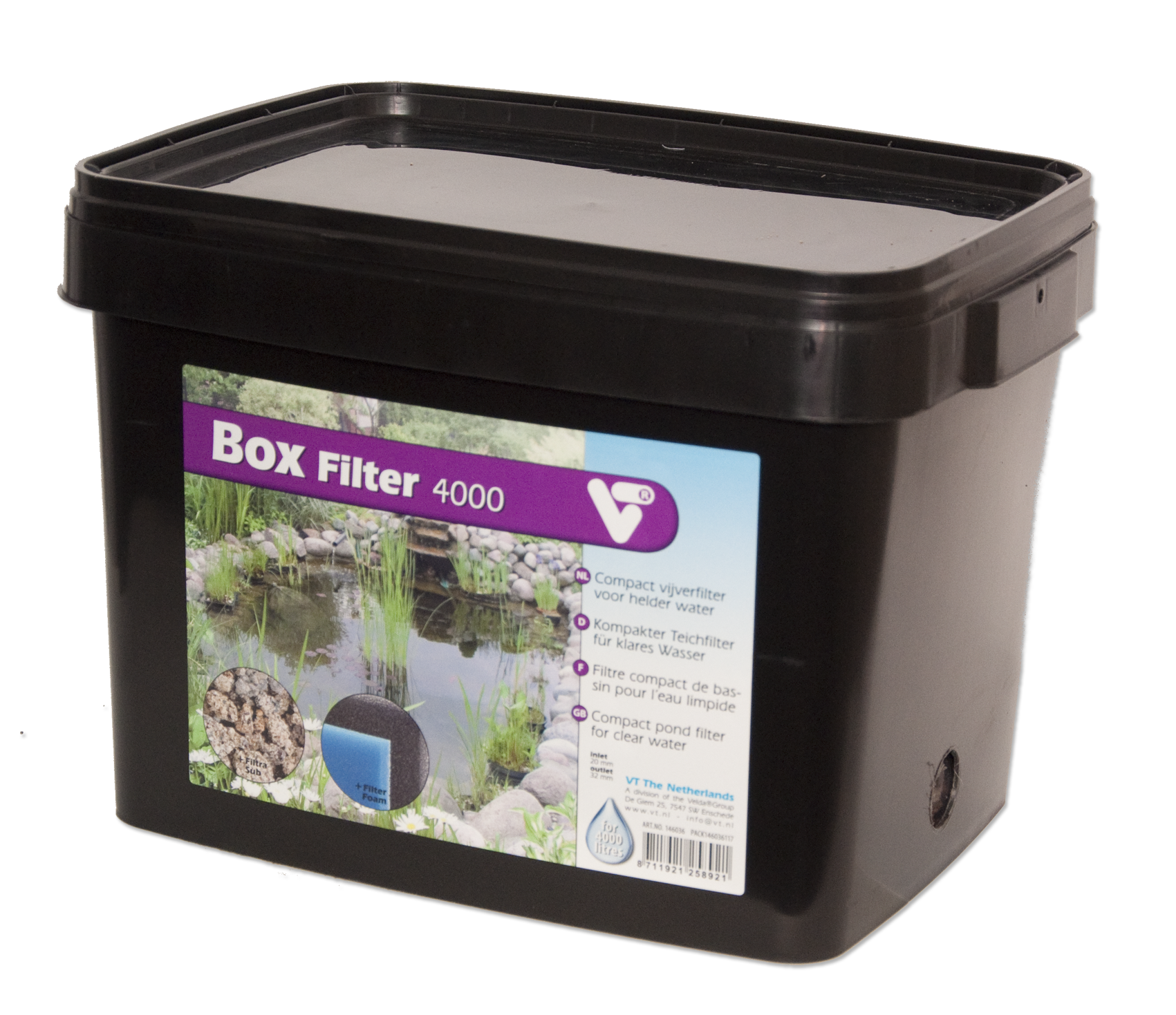 Kompaktfilter Teichfilter Filtermaterial Velda Box Filter 7000 inkl 